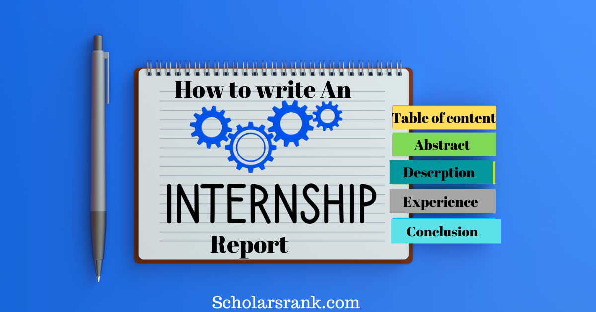 write an internship report