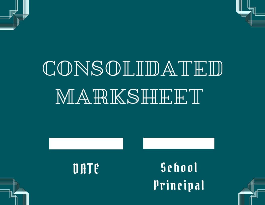 Consolidated marksheet