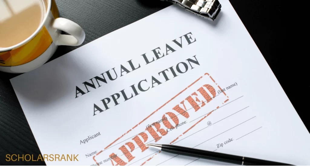 5 Days Leave Application