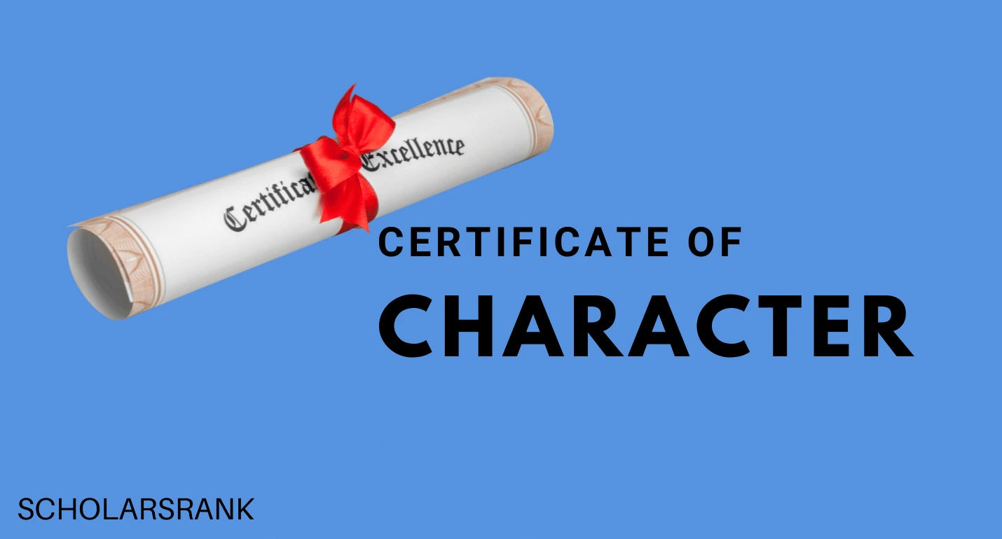 Application For Character Certificate