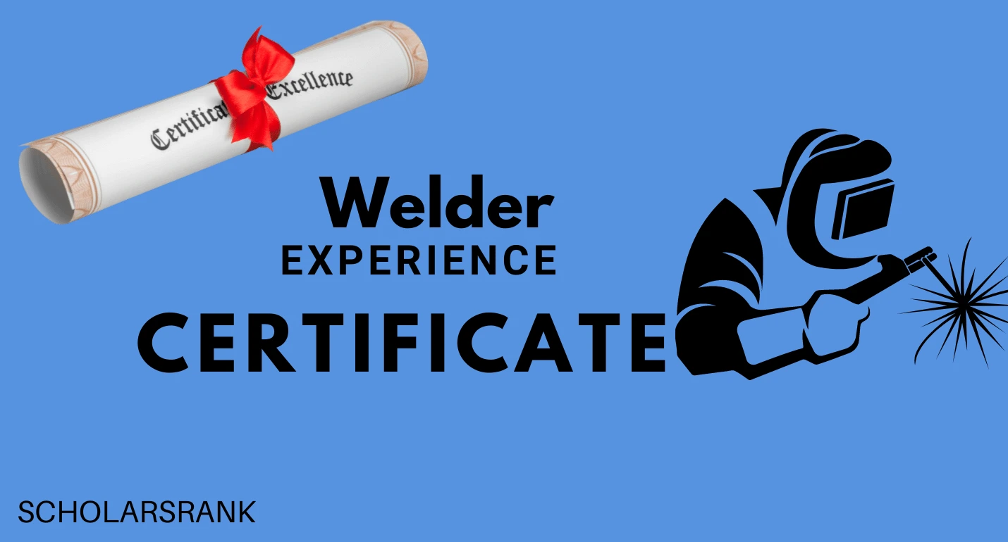 Welder Experience Certificate