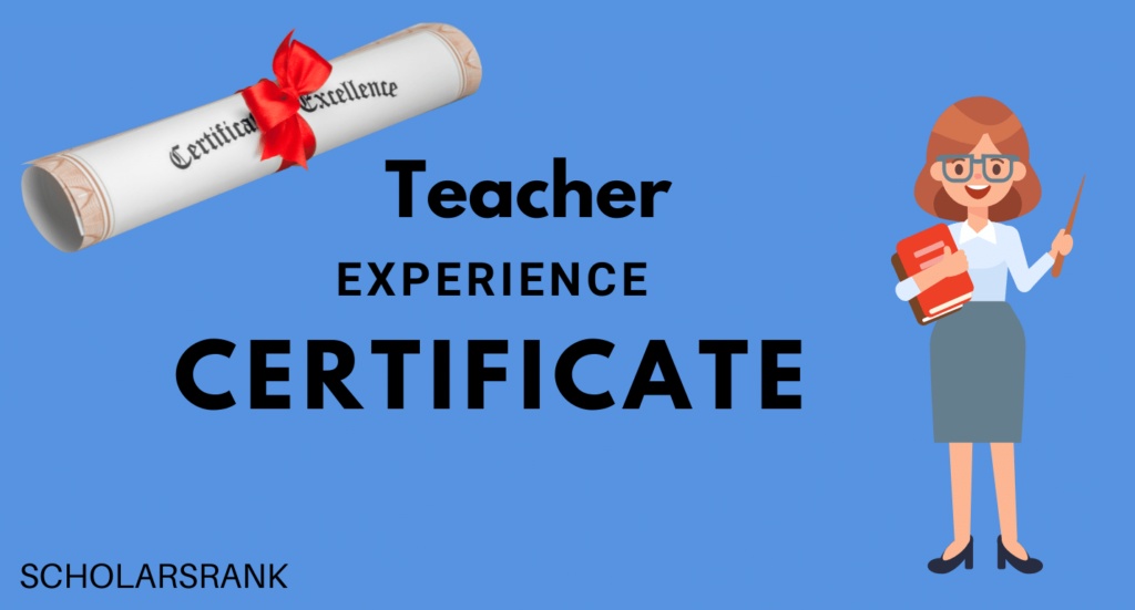 teacher experience certificate
